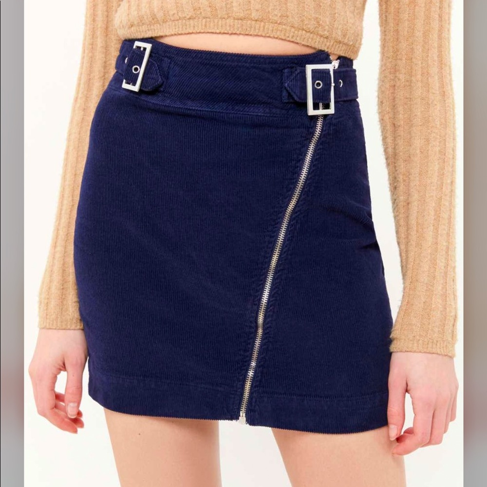 Urban Outfitters Harmony Corduroy Navy Skirt